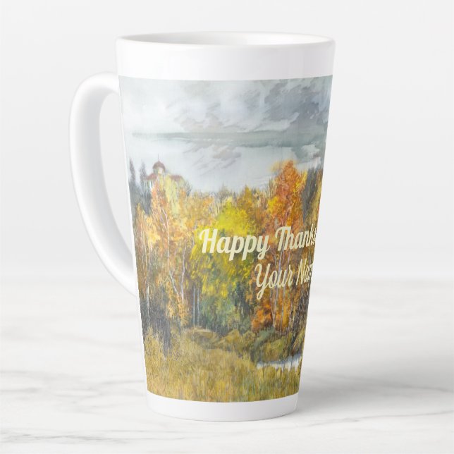  Fall landscapes watercolor Latte Mug (Left Angle)