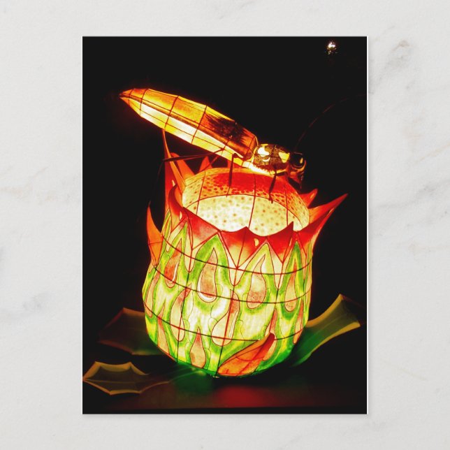 Fall Lantern Festival Firefly Postcard (Front)