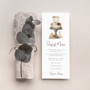 Fall Layer Cake Personalised Dessert Menu