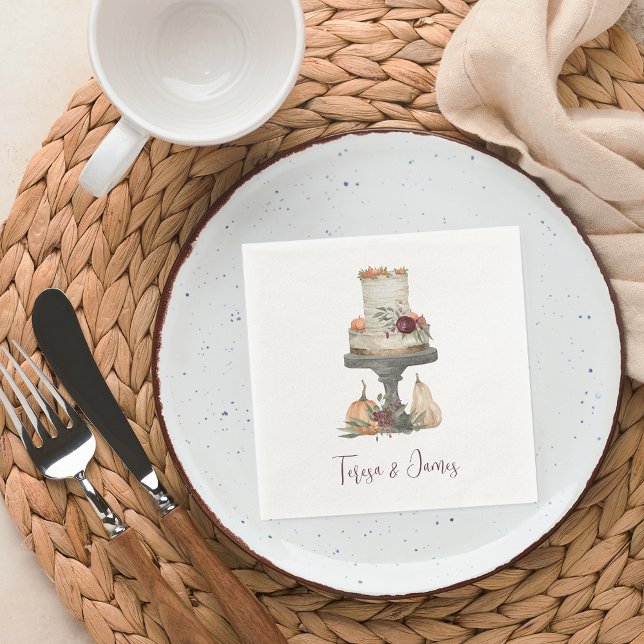 Fall Layer Cake Personalised Napkin (Creator Uploaded)