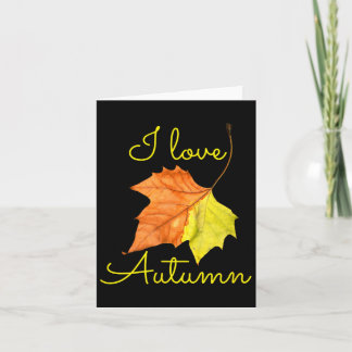 Fall Leaf Autumn September Card