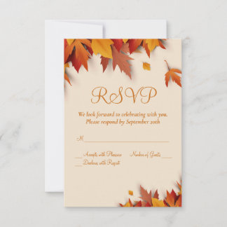 Fall Leaf Classic RSVP Card