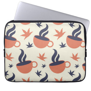 Fall Leaf, Coffee cup Laptop Sleeve