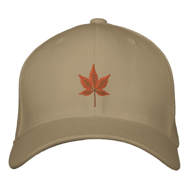 Fall Leaf Embroidered Hat (Front)