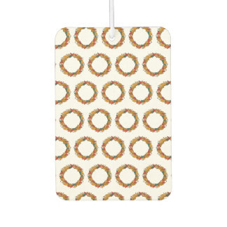 Fall Leaf Wreath Circle Car Air Freshener