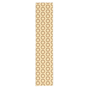 Fall Leaf Wreath Circle Short Table Runner