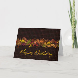 Fall Leaves 2 :: Happy Birthday Greeting Card