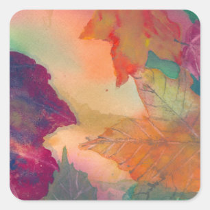 Fall Leaves along the coast in NE Square Sticker