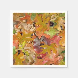 Fall Leaves and Acorns Napkin