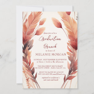 Fall Leaves and Feathers Bridal Shower Invitation