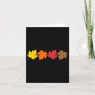 Fall Leaves And October Autumn Card