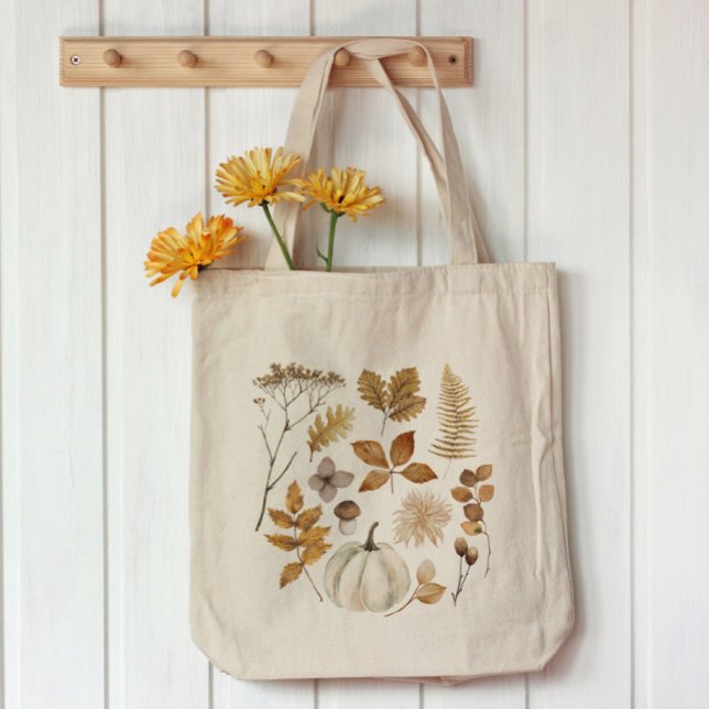 Fall Leaves and Pumpkin   Large Tote Bag (Creator Uploaded)