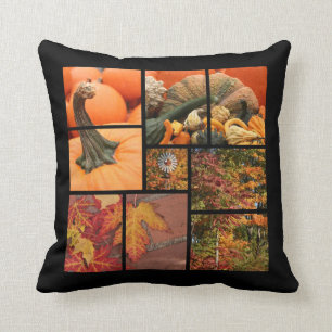 Fall Leaves and Pumpkins Cushion