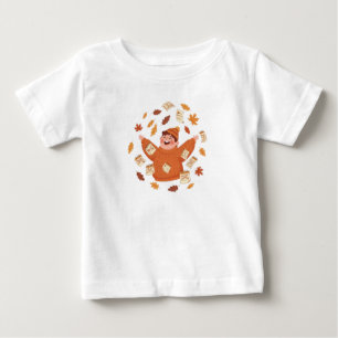 Fall Leaves Art Playful Autumn Design Baby T-Shirt