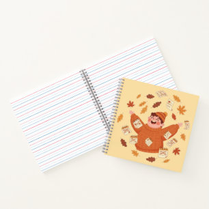 Fall Leaves Art   Playful Autumn Design Notebook