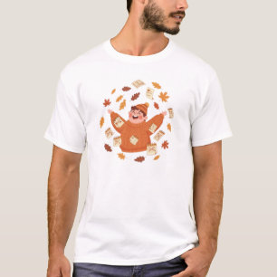 Fall Leaves Art Playful Autumn Design T-Shirt