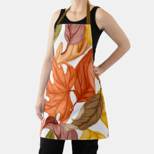 Fall Leaves Autumn Colourful Seasonal Botanical Apron