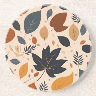 Fall Leaves Autumn Maple Leaf Sandstone Coaster