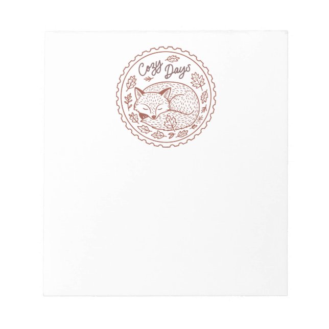 Fall Leaves Autumn Nature Notepad (Front)