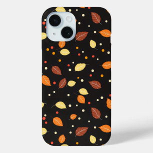 Fall Leaves Autumn Pattern iPhone 15 Case