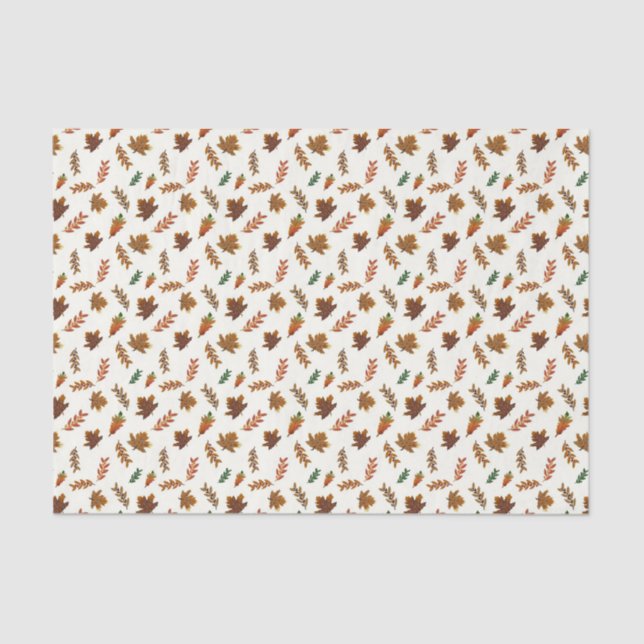 Fall Leaves, Autumn Print Tissue Paper (Front)