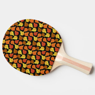 Fall Leaves Autumn Season Thanksgiving Halloween Ping Pong Paddle