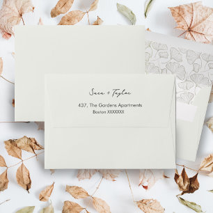 FALL LEAVES AUTUMN WEDDING ENVELOPE
