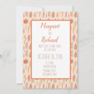 Fall Leaves Autumn Wedding Invitation