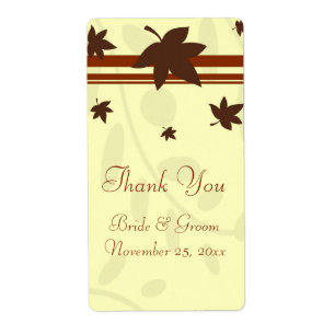 Fall Leaves Autumn Wedding Labels