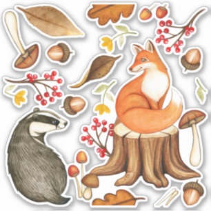 Fall Leaves Badger & Fox Vinyl Decal
