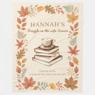 Fall Leaves Book Lover Cosy Blanket