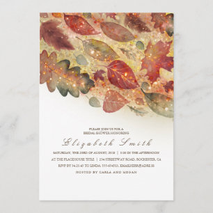 Fall Leaves Bridal Shower Invitation