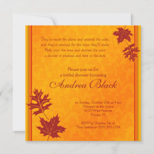 Fall Leaves Bridal Shower Invitation