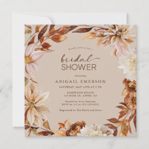 Fall Leaves Bridal Shower Invitation