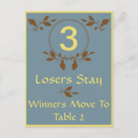 Fall Leaves Bunco Table Card #3