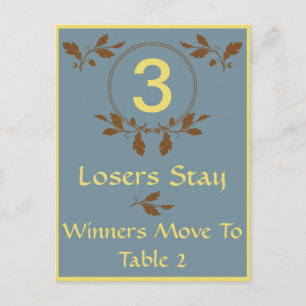 Fall Leaves Bunco Table Card #3