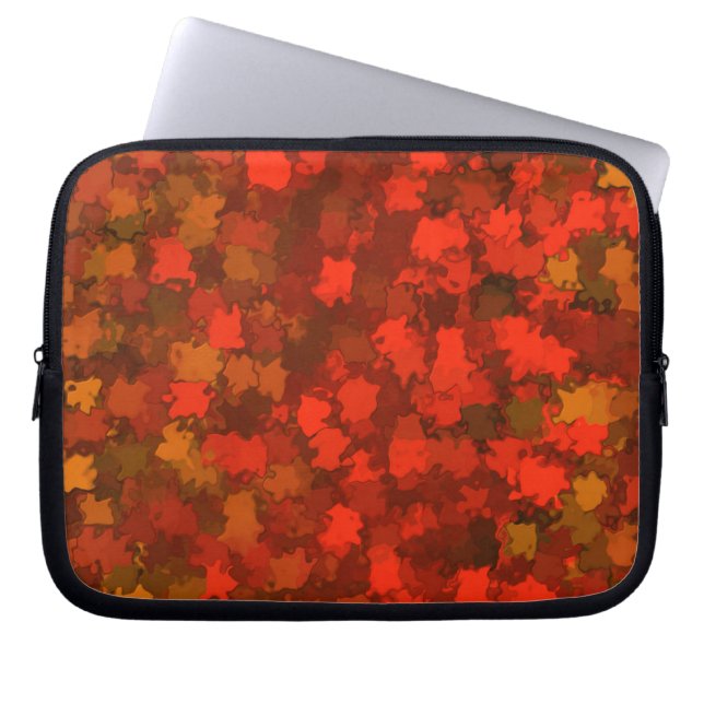 Fall Leaves Camo Laptop Sleeve (Front)
