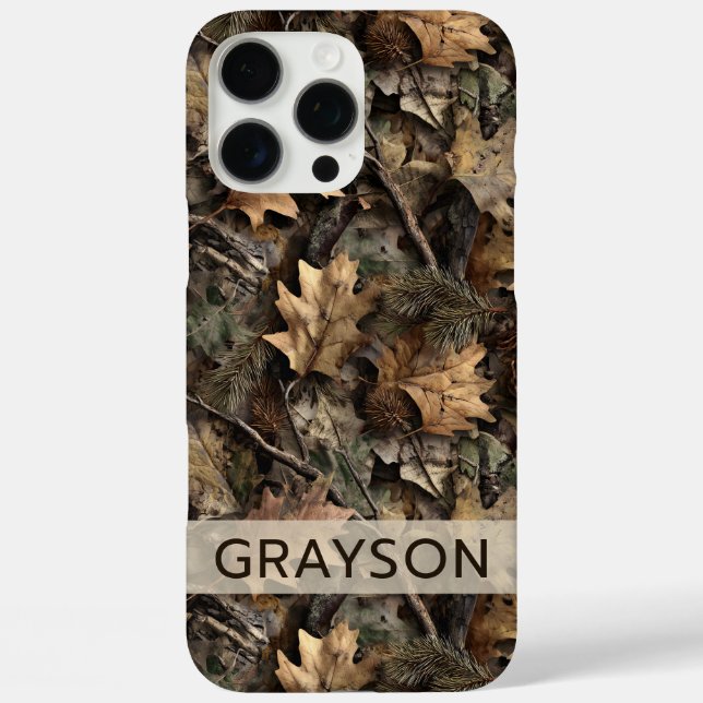 Fall Leaves Camouflage Personalised Case-Mate iPhone Case (Back)