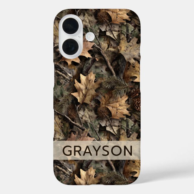 Fall Leaves Camouflage Personalised Case-Mate iPhone Case (Back)