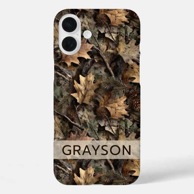 Fall Leaves Camouflage Personalised Case-Mate iPhone Case (Back)