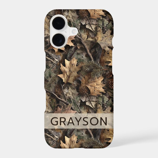 Fall Leaves Camouflage Personalized (Back)