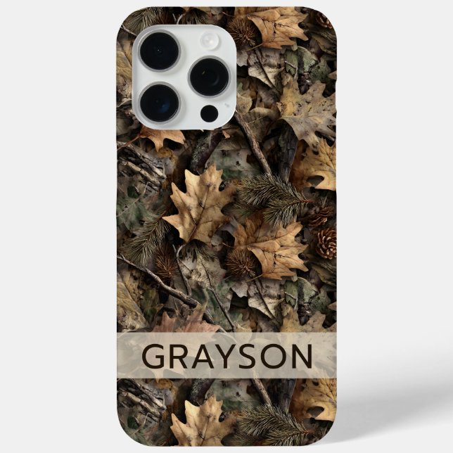 Fall Leaves Camouflage Personalized Case-Mate iPhone Case (Back)