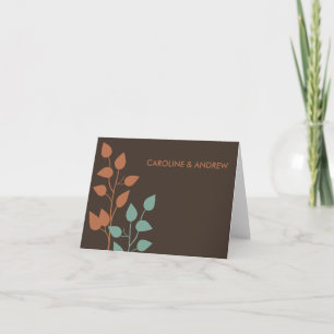 Fall Leaves Double Boughs Thank You Cards
