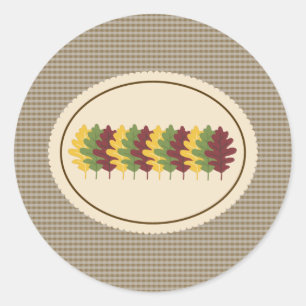Fall Leaves Envelope Seals Stickers