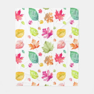 Fall Leaves Fleece Blanket