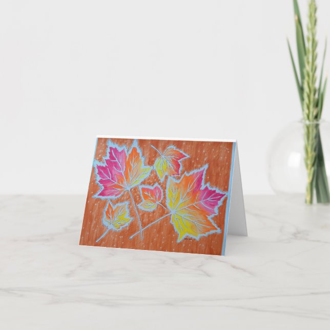 Fall Leaves folded card (Front)