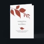 Fall Leaves Folded Wedding Program Template<br><div class="desc">This folded wedding program template features a rustic and elegant design with burnt orange leaves, making it a perfect choice for an autumn wedding. Ideal for couples looking for unique folded wedding program ideas, this template allows you to personalise every detail, from custom folded wedding program wording to special ceremony...</div>