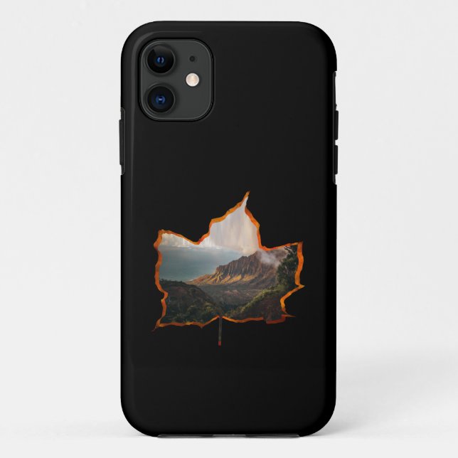 FALL LEAVES FOREST MOUNTAIN Case-Mate iPhone CASE (Back)