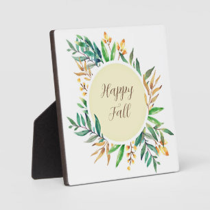 Fall leaves frame with customisable text