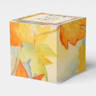 Fall Leaves Gay Wedding Favour Box